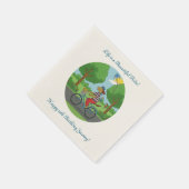 10th Birthday | Life is a Beautiful Ride on a Bike Serviette (Ecke)