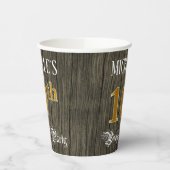 10th Birthday Party — Faux Gold & Faux Wood Looks Pappbecher (Links)