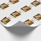 10th birthday photo name date simple brown beige b geschenkpapier (Ecke)