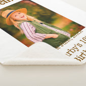 10th birthday photo name date simple brown beige b sherpadecke (3/4)