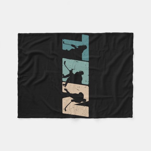 10th Birthday Retro Ice Hockey 10 Years Old Boy Gi Fleecedecke (Vorderseite (Horizontal))