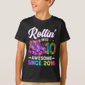 10th Birthday Shirt Girl 10 Year Old Roller Skate (Vorderseite)