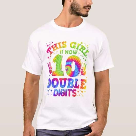 10th Birthday Shirt Tie Dye 10 (Vorderseite)