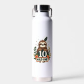 10th Birthday Sloth Vintage Wild One Shirt Trinkflasche (Vorne)