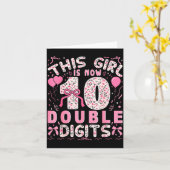 10th Birthday This Girl Is Now 10 Double Digits Co Karte (Gelbe Blume)