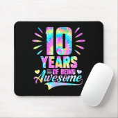10th Birthday Tie-dye 10 Year Of Being Awesome Mousepad (Mit Mouse)