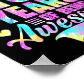 10th Birthday Tie-dye 10 Year Of Being Awesome  Poster (Ecke)