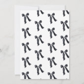 10th Black Bow Birthday Party Einladung (Rückseite)