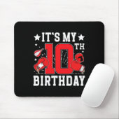 10th Boxing Birthday Party 10 Year Old Boxer Birth Mousepad (Mit Mouse)