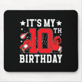 10th Boxing Birthday Party 10 Year Old Boxer Birth Mousepad (Vorne)