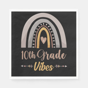 10th Grade Vibes Tenth Grade Back to School Serviette