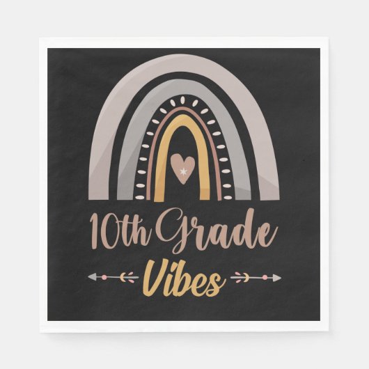 10th Grade Vibes Tenth Grade Back to School Serviette (Vorderseite)