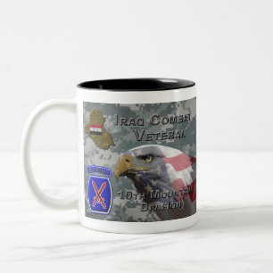 10th Mountain Div Irak Kampf Veteran Zweifarbige Tasse