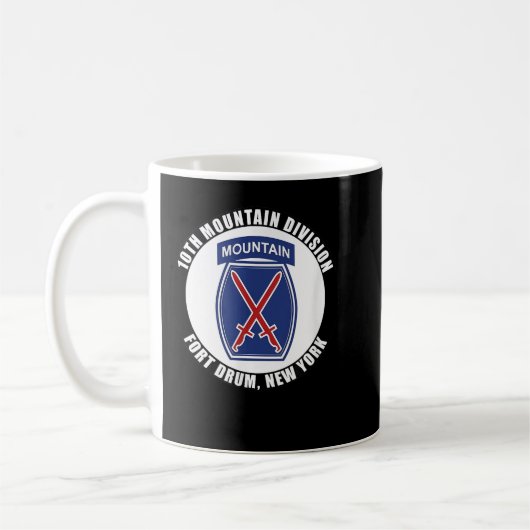 10th Mountain Division Fort Drum New York Emblem V Kaffeetasse (Links)