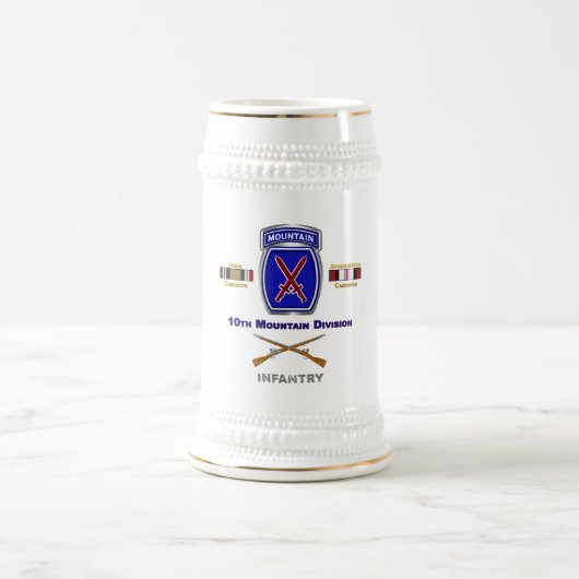 10th Mountain Division Iraq & Afghanistan Veteran Bierglas (Mittel)