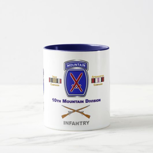 10th Mountain Division Iraq & Afghanistan Veteran Tasse (Zentrum)