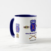 10th Mountain Division Iraq & Afghanistan Veteran Tasse (Vorderseite Links)
