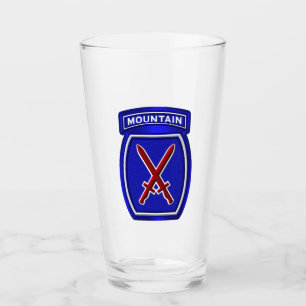 10th Mountain Division Maßgeschneiderter Patch Glas