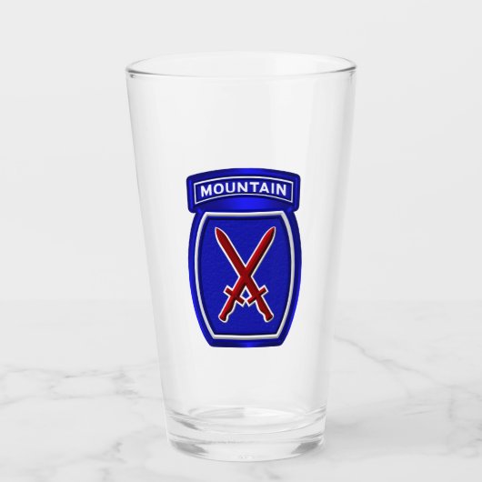 10th Mountain Division Maßgeschneiderter Patch Glas (Vorderseite)