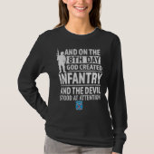 10th Mountain God Created Infantry Devil stood At T-Shirt (Vorderseite)