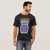 10th Mountain MTN Division Patch mit Ranger Tab T-Shirt (Vorne ganz)