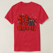 10th Ninja Birthday Boy 10 Year Old Samurai Bday P T-Shirt (Design vorne)