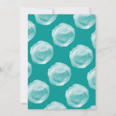 10th Ocean Teal Bubble Birthday Party Invitation Einladung (Rückseite)