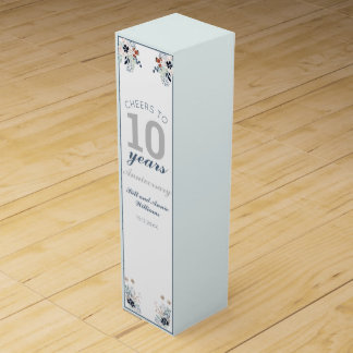 10th Wedding Anniversary Cheers to 10 Years Party Weinbox