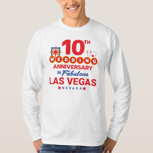 10th Wedding Anniversary Las Vegas Trip T-Shirt (Vorderseite)