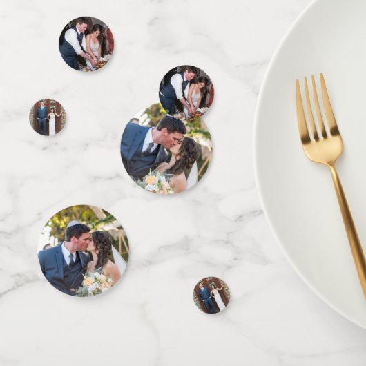 10th Wedding Anniversary Party Decor Custom Photo Konfetti (Gruppe)