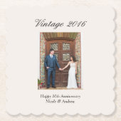 10th Wedding Anniversary Party Personalized Photo Untersetzer (Vorderseite)
