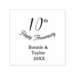 10th wedding anniversary peach pastel name retro b permastempel