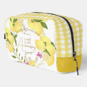 10th Wedding Anniversary Summer Lemon Squeeze  Waschbeutel (Rechte Ecke)
