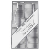 10th Wedding Anniversary, Tin Anniversary Kleine Geschenktüte (Vorderseite)