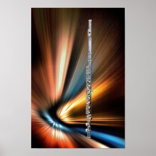 10x14 Flute Poster oder Bild für Musiker (Vorne)