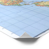 10x16 World Maps, gedrucktes Map Poster (Ecke)