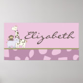 10x20 Kinderzimmer Art Name Print Jacana Girl Jung Poster (Vorne)