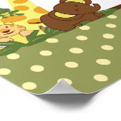 10x20 Kinderzimmer Art Name Print Jungle Babies Poster (Ecke)