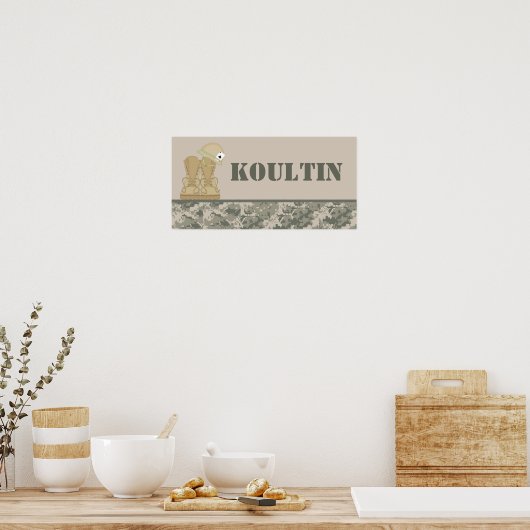 10x20 Kinderzimmer Name Wall Art ARMY ACU Camoflau Poster (Küche)
