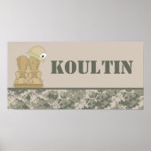10x20 Kinderzimmer Name Wall Art ARMY ACU Camoflau Poster (Vorne)
