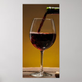 10x20 Weinglas und Flaschenwall Art Poster (Vorne)