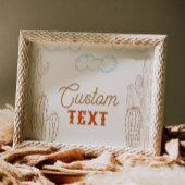 10x8 Editierbares Cowboy-Party-Zeichen