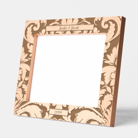 10x8 fette botanische Blätter mit benutzerdefinier Geätzte Rahmen (Links)