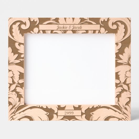 10x8 fette botanische Blätter mit benutzerdefinier Geätzte Rahmen (Vorderseite)