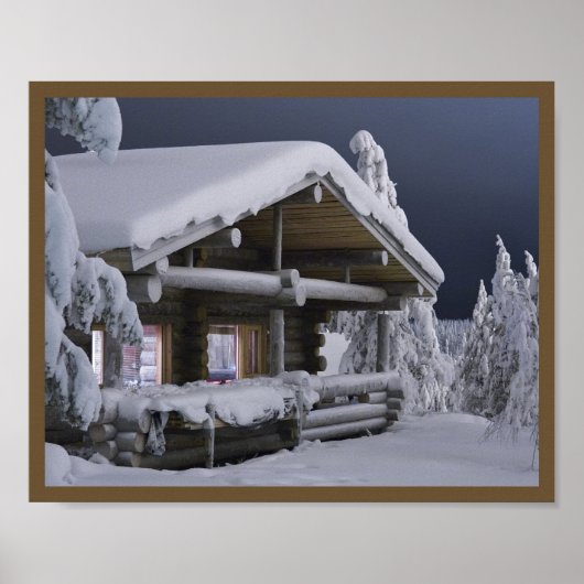 10x8 Hütte Mauer Art Poster (Vorne)