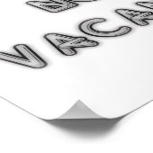 10x8 Keine Freizeit Schwarz-Weiß-Wand Kunst Poster (Ecke)