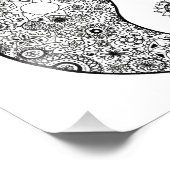 10x8 Schöne Hand Illustriert Yin Yang Art Fotodruck (Ecke)