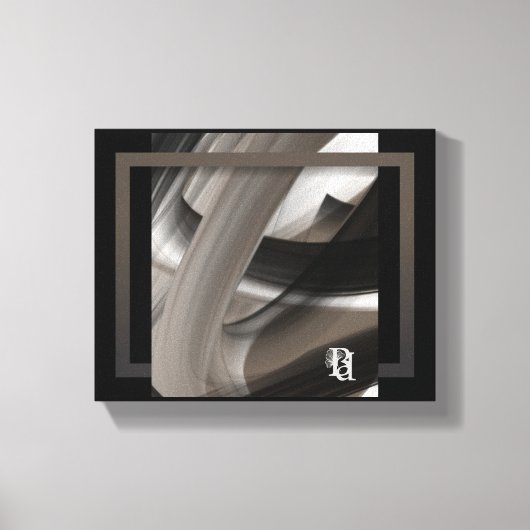 10x8" Terra’s Tender Whisper Abstract Brown Flower Leinwanddruck (Vorderseite)