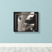 10x8" Terra’s Tender Whisper Abstract Brown Flower Leinwanddruck (Insitu (Holzboden))