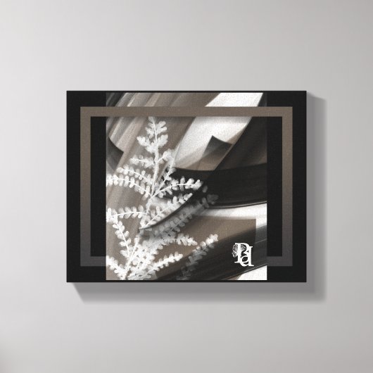 10x8" Terra’s Tender Whisper Abstract Brown Flower Leinwanddruck (Vorderseite)